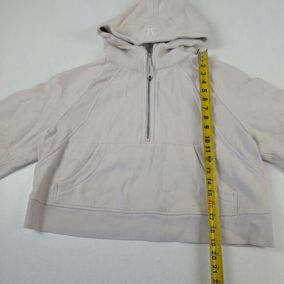 Lululemon Scuba Oversized 1/2 Zip Hoodie Cream Pull Over Womens Sz M/L - Picture 4 of 12